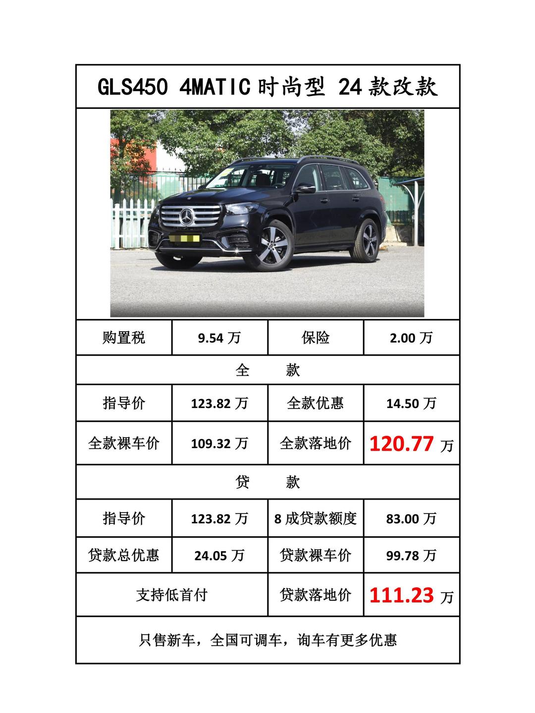 成都奔驰GLS欧版价格最低120万起 欢迎到店试驾